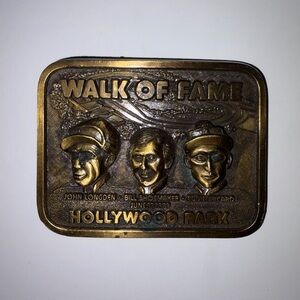 1979 Hollywood Park Walk-Of-Fame Belt Buckle – Longden, Shoemaker & Arcaro